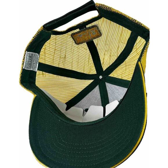McCoy's Building Supplly Real McCoy Green And Yellow Trucker Snapback Hat Cap - Picture 6 of 6
